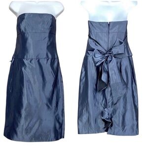 Vera Wang Maid Strapless Midi Cocktail Bridesmaid Dress Size 10